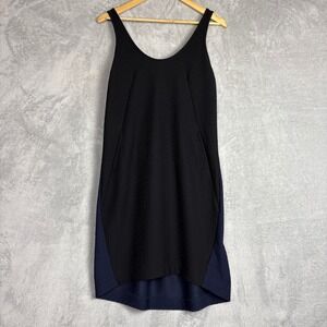 Maeve Anthropology Bubble Dress Navy Black Colour Block Sleeveless Midi Small
